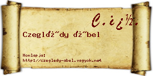 Czeglédy Ábel névjegykártya