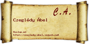 Czeglédy Ábel névjegykártya