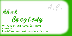 abel czegledy business card