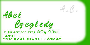 abel czegledy business card